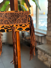 Load image into Gallery viewer, Cowhide + Genuine Leather Crossbody Purse
