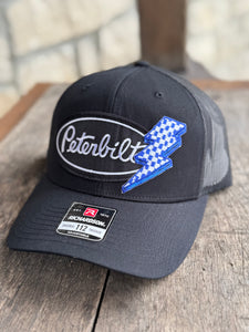 Peterbilt Blue Lightning Hat