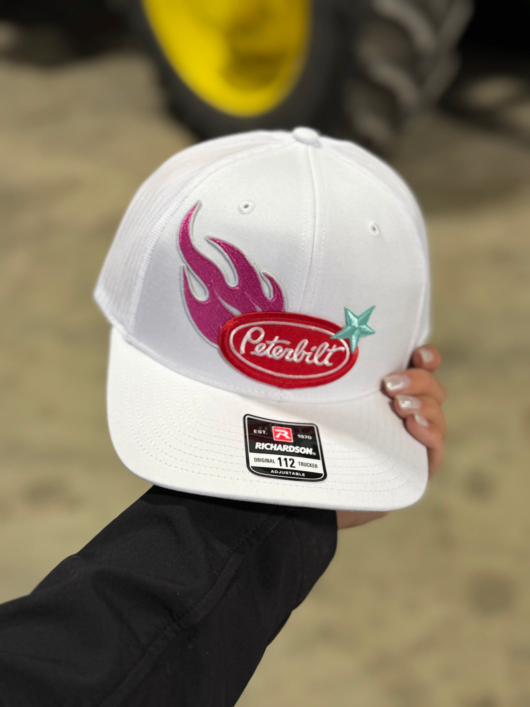 Peterbilt Pink Flames Hat