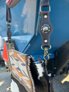 Western Cowhide Crossbody Fringe Purse