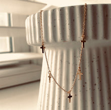 Load image into Gallery viewer, Mini Cross Dangle Necklace
