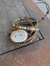Load image into Gallery viewer, Natural Agate &amp; Jasper Beaded Wrap Bracelet
