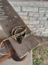 Load image into Gallery viewer, Labradorite Heart Beaded Wrap Bracelet
