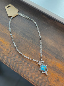 Turquoise Dice Necklace