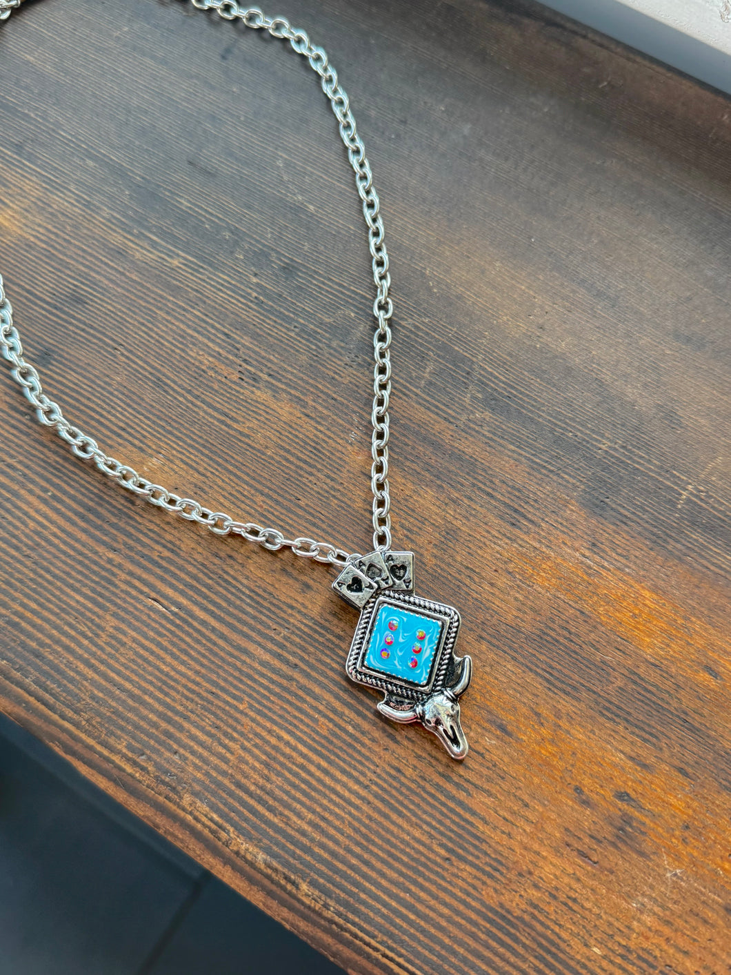 Turquoise Dice Necklace