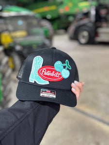 Turquoise Cherry Peterbilt Hat