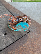 Load image into Gallery viewer, Silver Jasper Leather Wrap Bracelet
