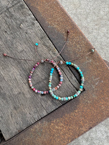 Jasper Stone Adjustable Beaded Bracelet