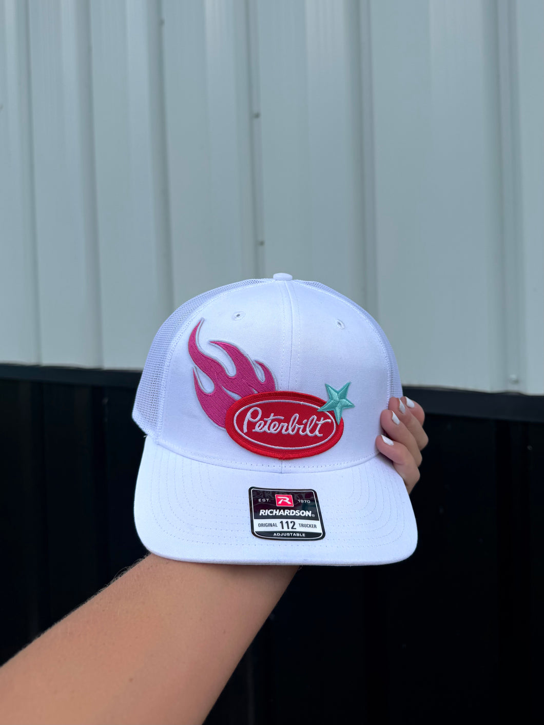 Peterbilt Pink Flames Hat