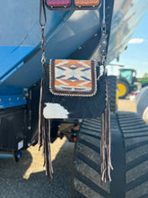 Load image into Gallery viewer, Western Cowhide Crossbody Fringe Purse
