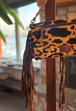 Load image into Gallery viewer, Cowhide + Genuine Leather Crossbody Purse
