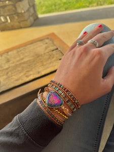 Jasper Love Heart Wrap Bracelet