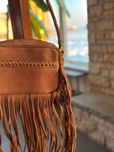 Load image into Gallery viewer, Genuine Leather Fringe Crossbody Purse
