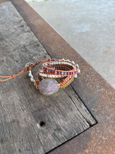 Load image into Gallery viewer, Purple Quartz + Pearl Beaded Wrap Bracelet
