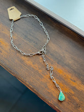Load image into Gallery viewer, Turquoise + Chain Lariat Necklace
