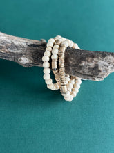 Load image into Gallery viewer, Wood + Metal Beads Bracelet Stack
