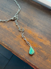 Load image into Gallery viewer, Turquoise + Chain Lariat Necklace
